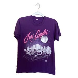 Vintage Los Angeles Puff Print T Shirt